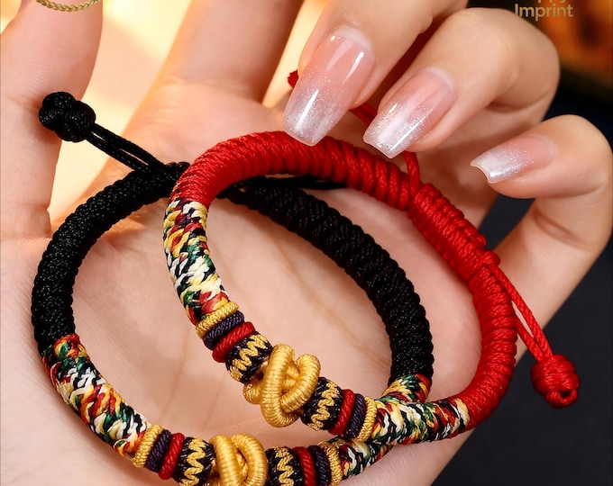 Handmade Woven Couple Set Red String Bracelet - Dainty Jewelry, Birthday/Anniversary/Romantic Gift for Her