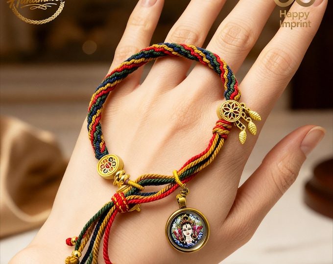 Hand-Woven Rainbow-Colored White Tara Meditation Bracelet|Mindfulness Bracelet|Chakra Healing Bracele(9 Styles Available)