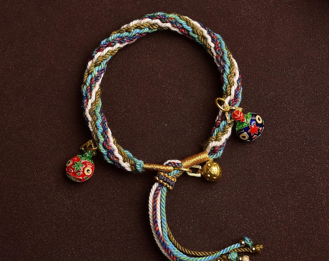 Fortune-attracting mythical beast woven bracelet/Woven Hand Rope/Buddhist talisman/Unisex Style/Adjustable Bracelet/Lucky knots bracelet