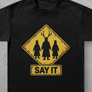 T-shirt « Les Chevaliers qui disent Ni », parodie du Saint Graal, t-shirt graphique « Dites-le », humour de film culte, cadeau geek vintage