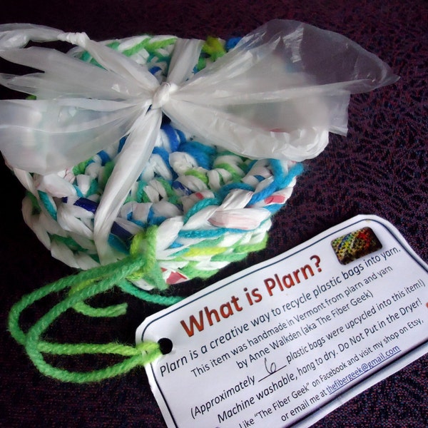 Plarn Coasters made from Recycled Bags