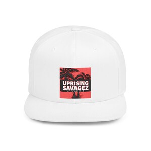Uprising Savage Flat Bill Snapback Hat, Trendy Cap, Streetwear Accessory, Summer Festivals, Casual Style, Gift for Him or Her