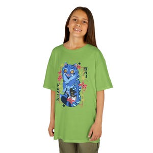 Kids Graphic Tee - Fun Cat Design, Perfect for Playdates, Birthdays, Summer Outings, Animal Lovers, Gift for Young Kids