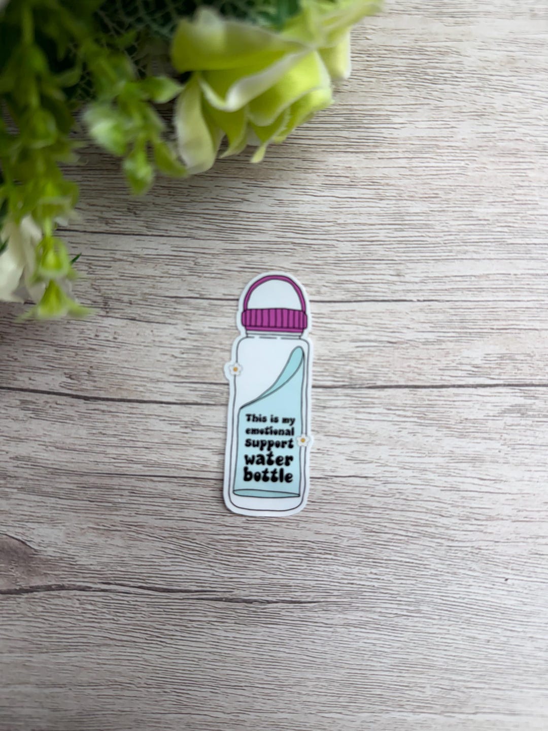 Emotional Support Water Bottle Sticker | Funny Hydration | Vinyl Bottle ...
