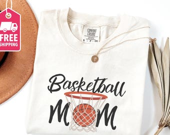 Basketball Mom Shirt, Retro Basketball Mom Tee, Vintage Basketball Mom Tshirt, Basketball Mama Shirt for Basketball Mom Gift, Comfort Colors