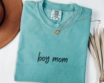 Comfort Colors® Boy Mom Shirt, Mom of Boys Shirt, Cute Mom Life Tee, Mother's Day Gift, Mama of Boys Shirt, Boy Mom Graphic Shirt for Women