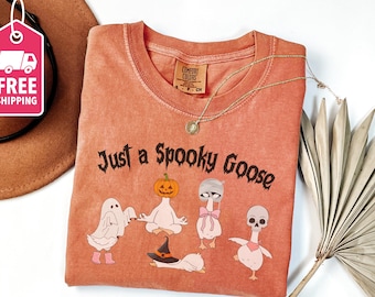 Halloween Goose shirt, just a Spooky Goose t-shirt, Funny Halloween shirt, Spooky Season shirt, Spooky Goosey Shirt, Funny Goose Shirt