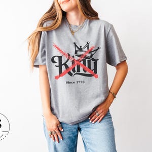 No Kings in America Shirt - Anti Trump Tee - Political Graphic T-Shirt - Democracy Over Tyranny - Liberal Statement Shirt - Protest Tee