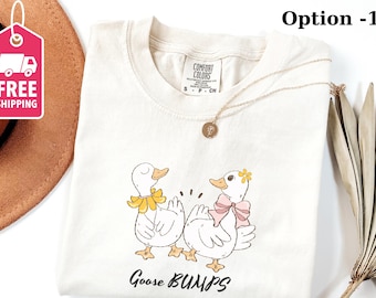 Goose Bumps Comfort Colors® Shirt, Silly Goose T-shirt, Funny Goose Outfit, Goose Lover Tee, Goose Couple Clothing, Sarcastic Goose Gifts