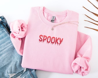 Spooky Sweatshirt, Halloween Sweatshirt, Halloween Gift Hoodie, Womens Halloween Sweatshirt, Spooky Season Shirt, Ghost Halloween
