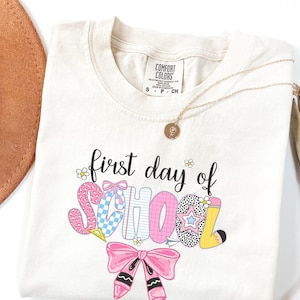 Comfort Colors® Happy First Day Of School Shirt, Teacher Gift, Gift for Teachers, Elementary Teacher Shirt, First Day Of School Tee
