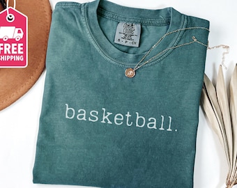 Comfort Colors® Retro Basketball Shirt, Basketball Game Day, Womens Basketball Shirt, Sports Mom Tee, Gift For Basketball Lover, Retro Shirt