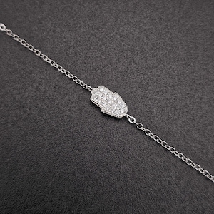 Hamsa Bracelet – Dainty Hamsa Hand – Jewish Protection Jewelry - kabbalah jewelry - Sterling Silver