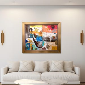 Romantic Painting, Original Framed Oil Painting on Canvas by Israeli Artist Oz El Hai, Jerusalem Wall Art, Home Decor