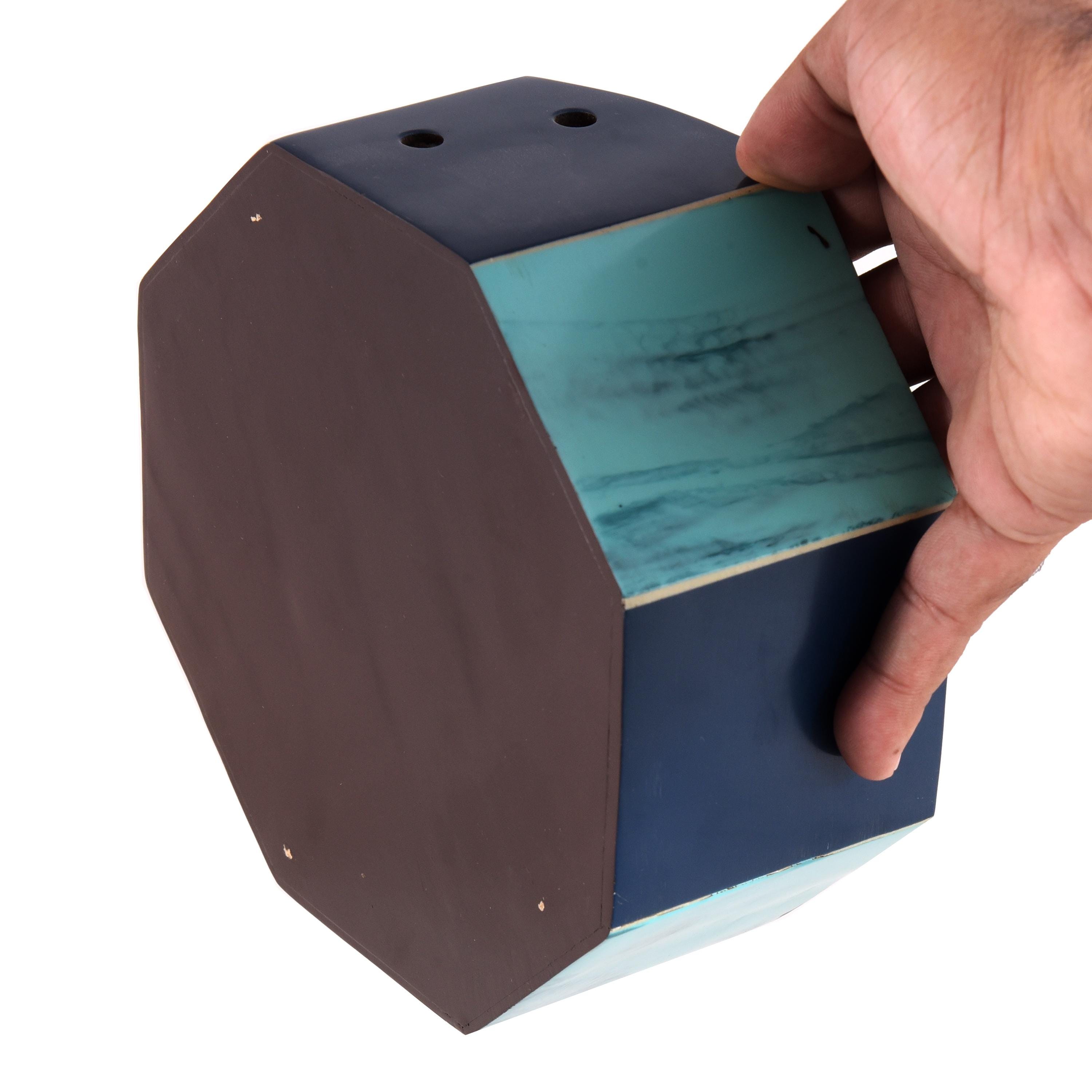 WishesMar Handgemaakte Houten Garen Kom Diameter 15cm Natuurlijk Hout