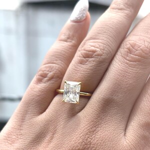 Lab Grown Diamond Ring , 3 CT Radiant Cut Lab Diamond Engagement Ring , Radiant Cut , Lab Created Diamond Ring IGI Certified , Lab Diamond