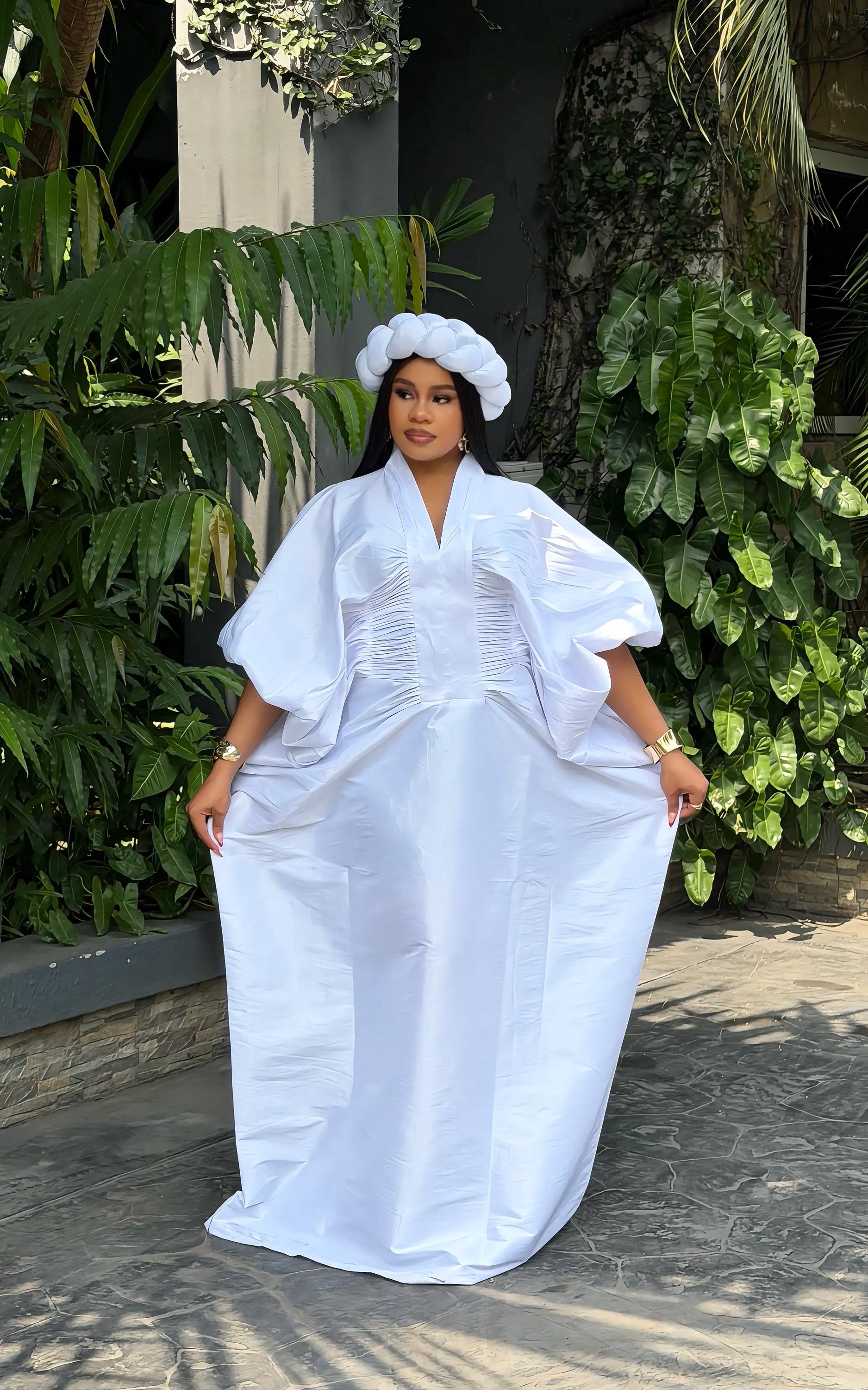 knee length dresses for ladies Aria Maxi Dress with Scarf in Cream White main image 0