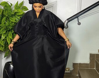 ruched kaftan dress V-neck summer kaftan for parties