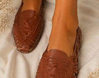 Zapatos Huarache Mexicanos | Zapatos Artesanales Cerrados | Calzado Tejido Tradicional | Hechos en México