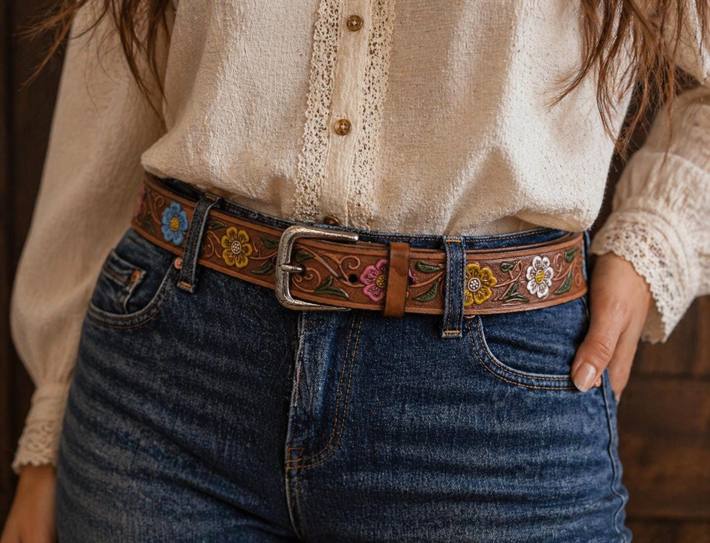 Vintage Belt Embroidered - Etsy