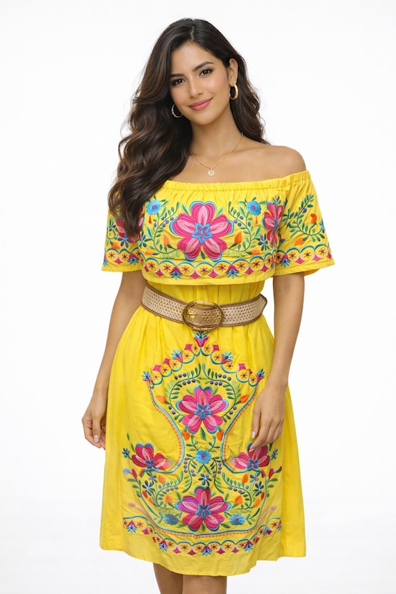 boho tunic summer dress Rayon | Embroidered Dress | One Size M-L | Flowy Dress | Handmade Indian Dress breathable summer top