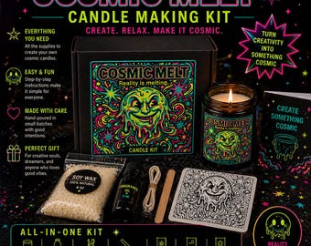 Cosmic Melt Candle Making Kit – Psychedelic DIY Craft, Trippy Art Experience, Creative Self-Care Tool
