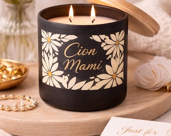 Mother’s Day gift / Cion Mami 8oz Soy Wax Candle | Floral Scented, Latina Home Fragrance