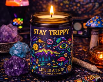Stay Trippy Candle Making Kit | Psychedelic Soy Wax DIY Craft Box