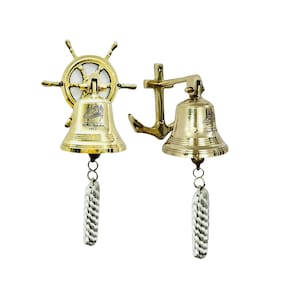 Handcrafted Brass Ship Bell: Ross London 1912 Nautical Decor