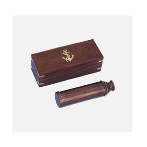 Antique Copper Spyglass Telescope – Vintage Nautical Brass Scope with Leather Wrap, Maritime Decor, Pirate Collector’s Gift