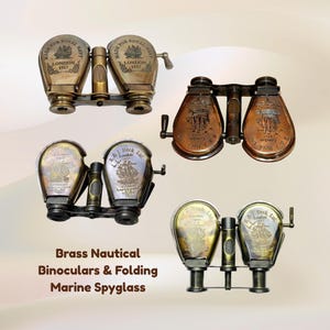 Messing Nautisches Fernglas | Faltendes Marine Fernrohr | Vintage Messingbereich für Dekor, Sammler oder Geschenke nautisches Dekor
