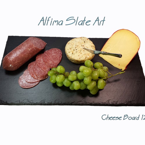 WLWNWFT 2 Pcs 16x12in Lage Slate Cheese Boads Slate Boad