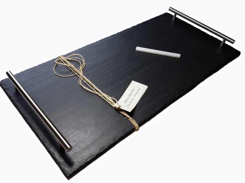 20 x 12 Slate Cheese Board with Handles Etsy