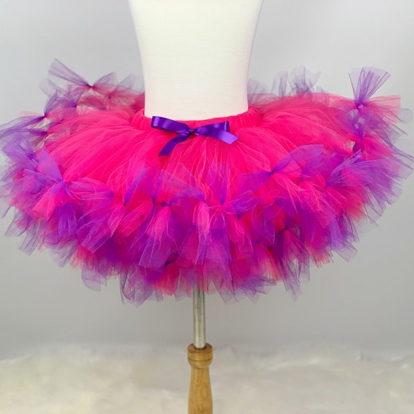 Fuchsia and Purple Sewn Petti Tutu, Purple And Pink Birthday party Newborn Tween skirt Girls clothing petti Skirts Halloween costume gifts