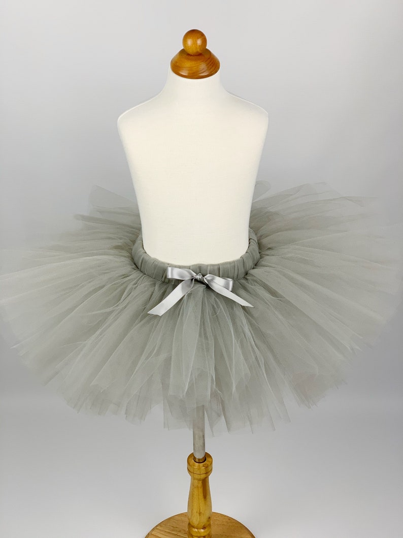 Silver Tutu Ready to ship 2t to 4t Sewn tutu Gray skirt Etsy