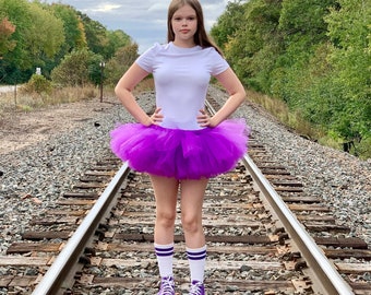 Womens Purple Sewn Tutu, Womens tutu, Adult costume, halloween costume. Bachelorette party, Runner Marathon tutu Birthday Gift, Custom skirt