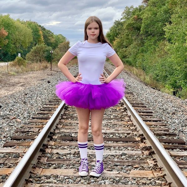 Womens Purple Sewn Tutu, Womens tutu, Adult costume, halloween costume. Bachelorette party, Runner Marathon tutu Birthday Gift, Custom skirt