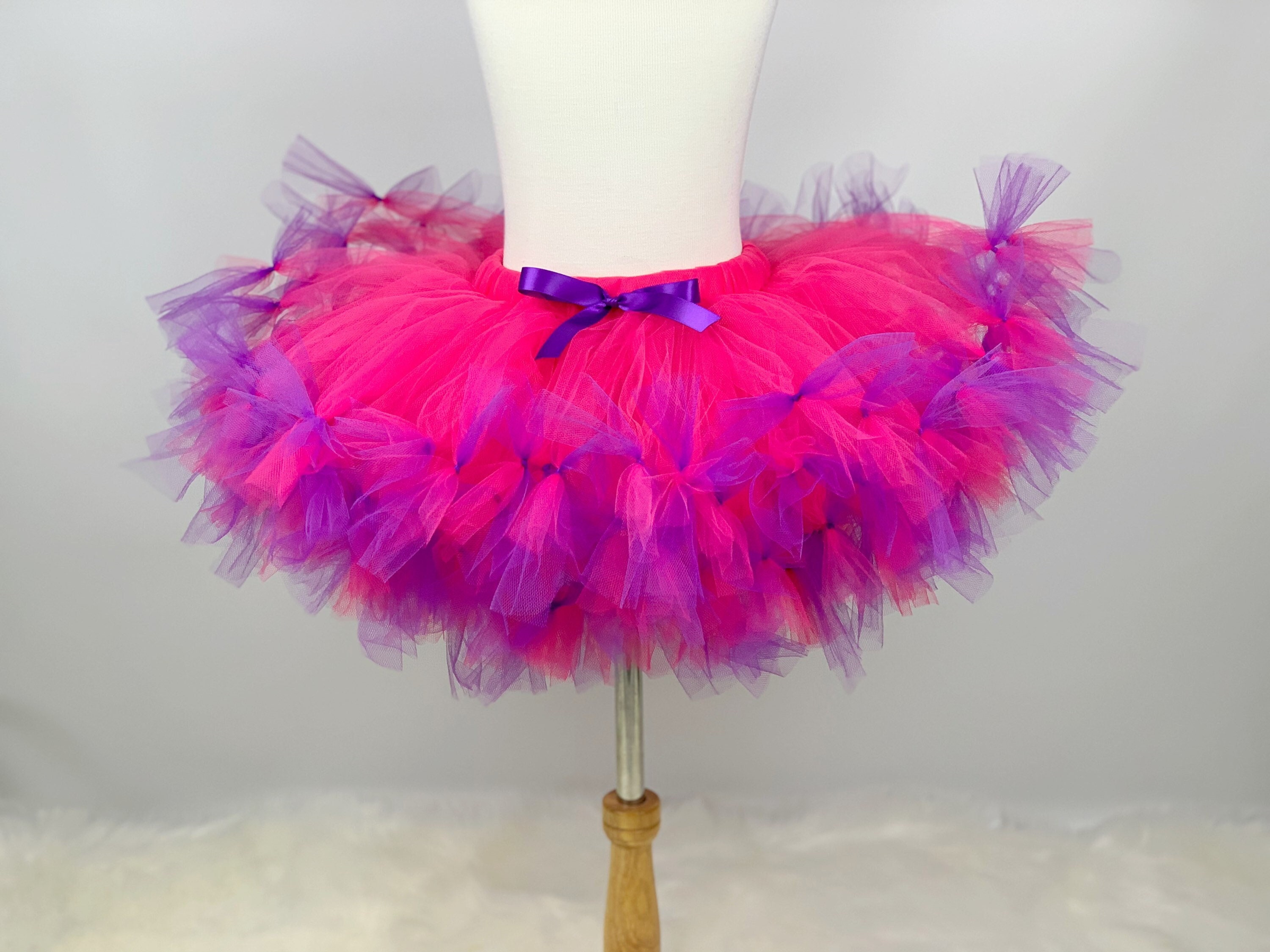 Tiramisu Puffy Layered Mesh Skirt in Pink
