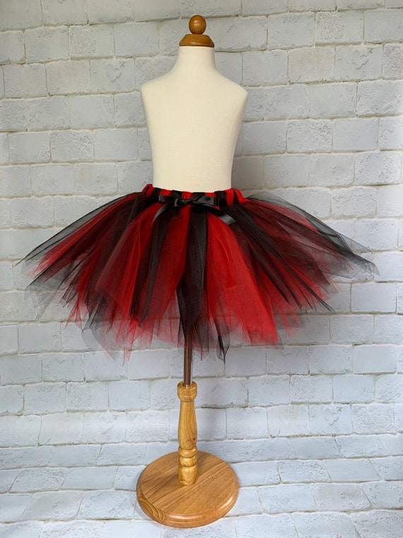 red and black tutu dress