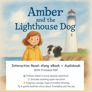 Amber and the Lighthouse Dog – Gentle Coastal Adventure for Kids | Read-Along Audiobook Flipbook | Online Interactive Ebook
