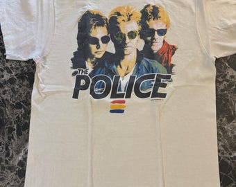 Vintage Graphic 80&#39;s The Police Synchronicity North America 1983 T-shirt Size S-4XL