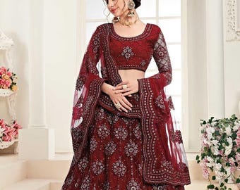 Personalized Custom Stitch Pakistan Indian Women Lehenga Choli, Hand Made Lehenga, Fully Embroidered, Wedding Wear, Ready Made, Formal Event