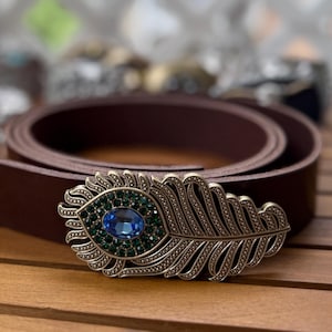 Peacock Feather Belt - Etsy