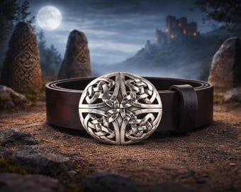 Celtic Knot Belt Buckle – Antique Silver Finish