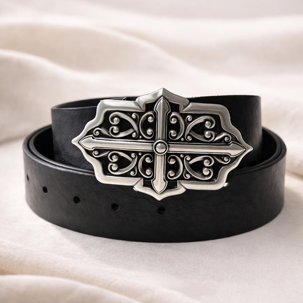 Ornate Silver Belt Buckle - Etsy display picture 3