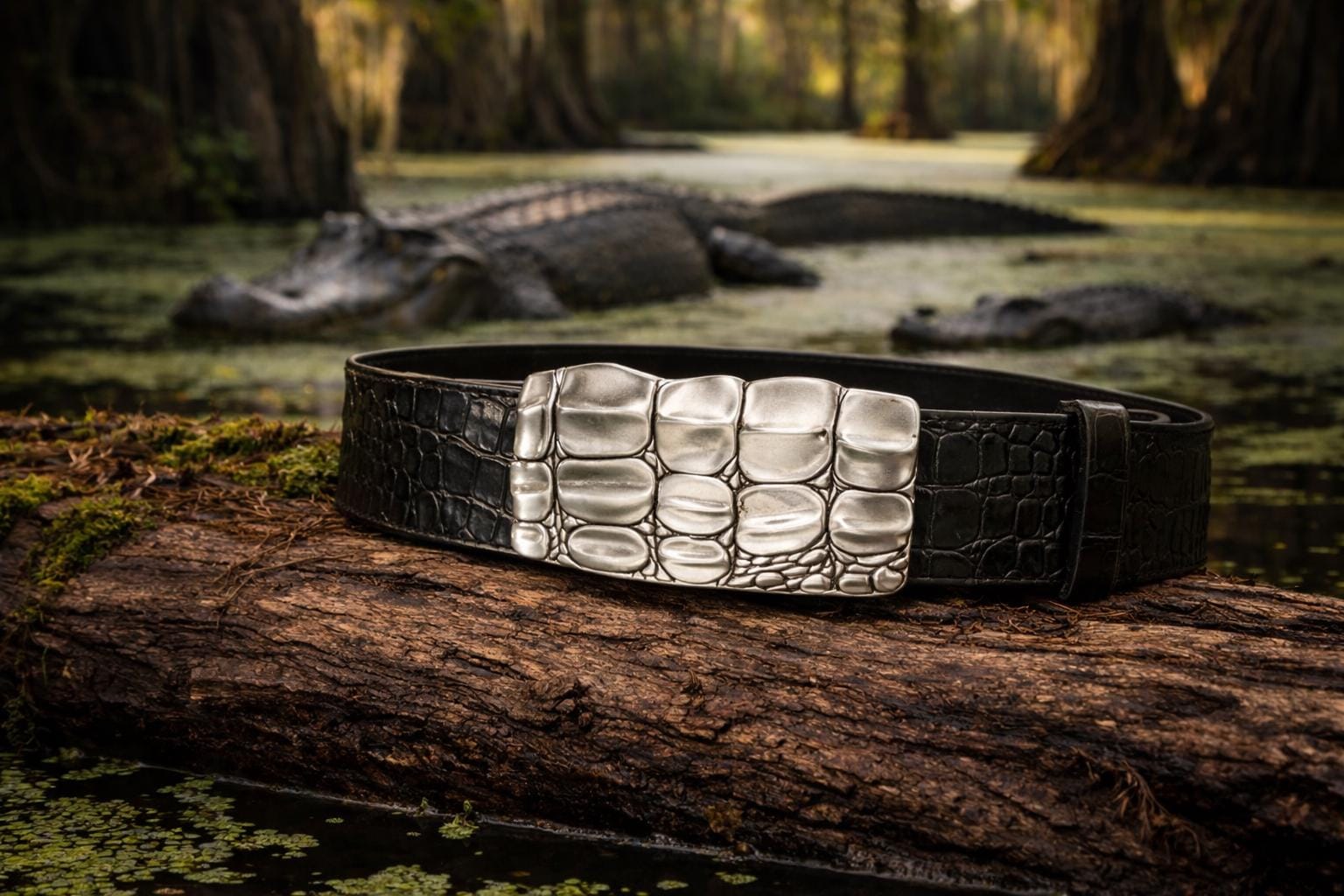 Vintage Leather Reptile Pattern Geometric Buckle Small Womens Reptile Belt - Etsy main image 2