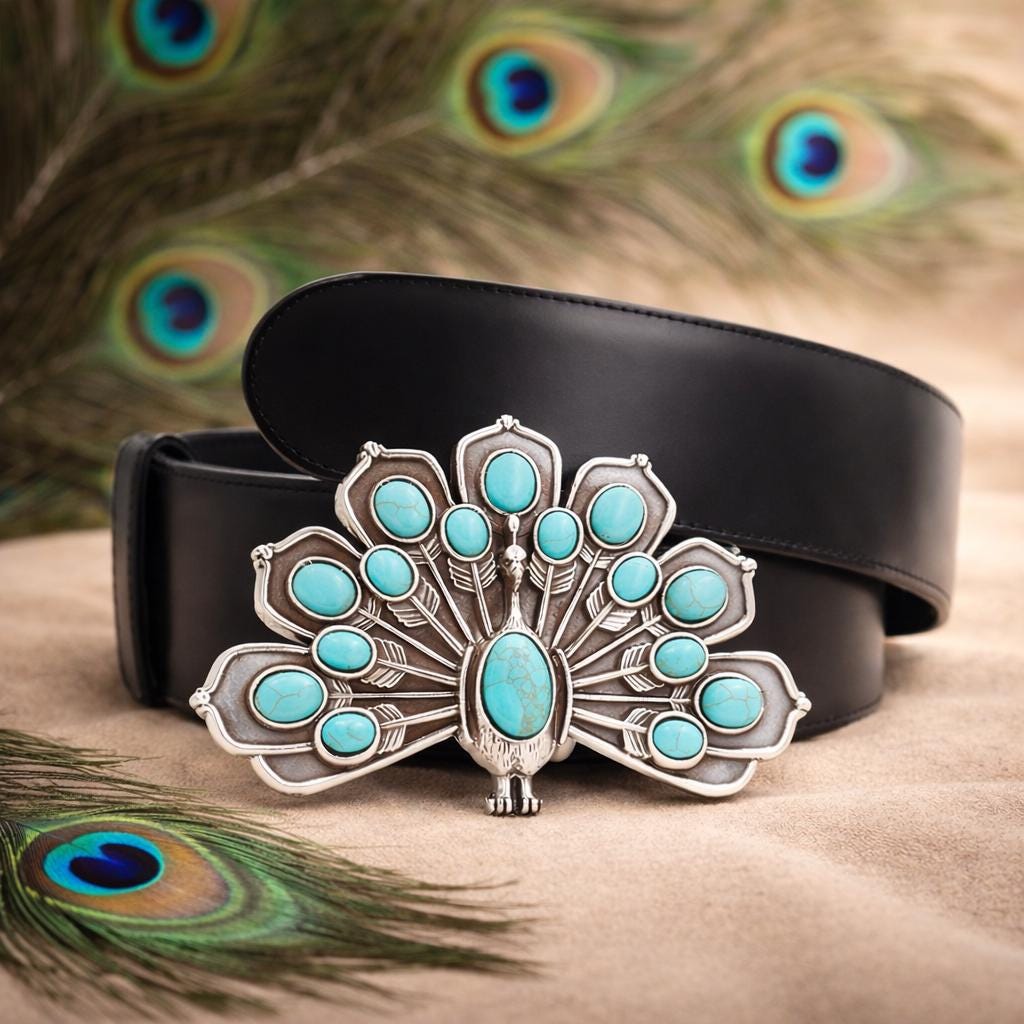 Peacock Belt - Etsy display picture 1