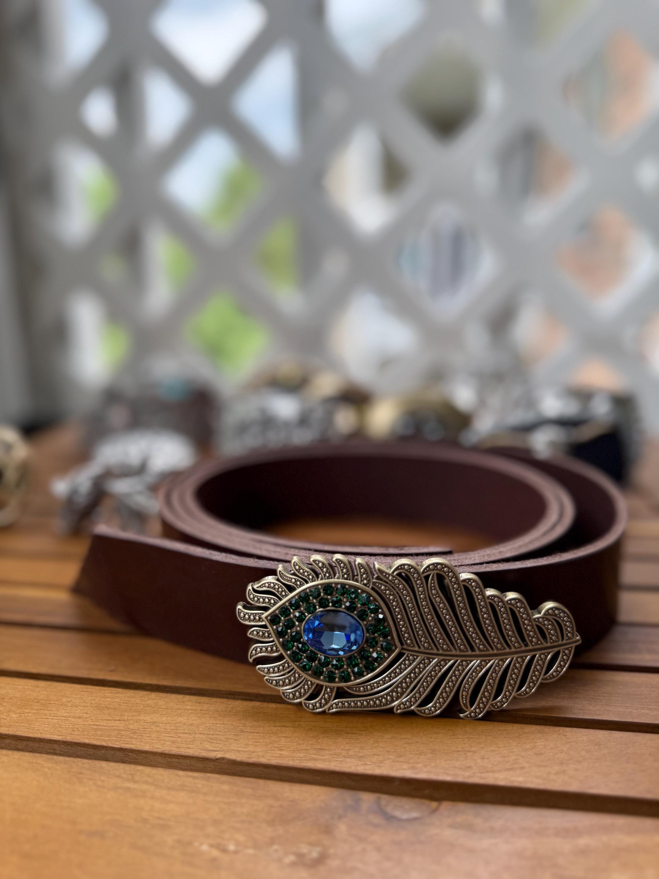 Peacock Feather Belt - Etsy