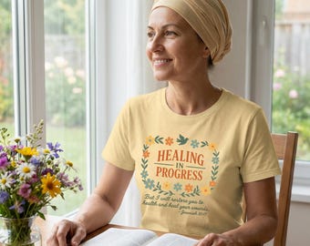 Healing in Progress Christian Comfort Tee, Women's Recovery T-Shirt, Jeremiah 30:17 Gift Shirt, Faith Hope Tee, Spiritual Encouragement Top