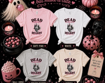 Dead but Delight ghost graphic Tee | Halloween gothic horror shirt